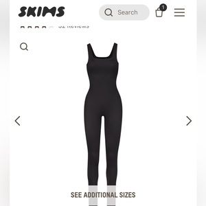 SKIMS All in one shine square neck tank onesie